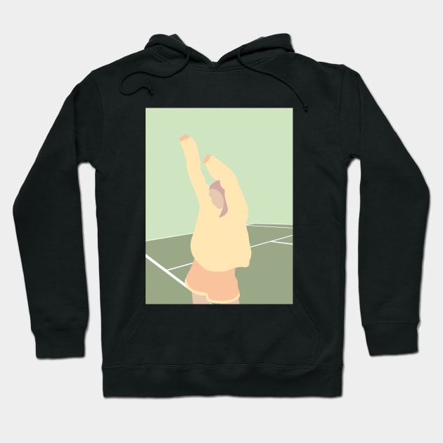 Tennis Player Girl Hoodie by simple.daily.magic